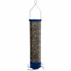 Bird feeder with seeds on a white background